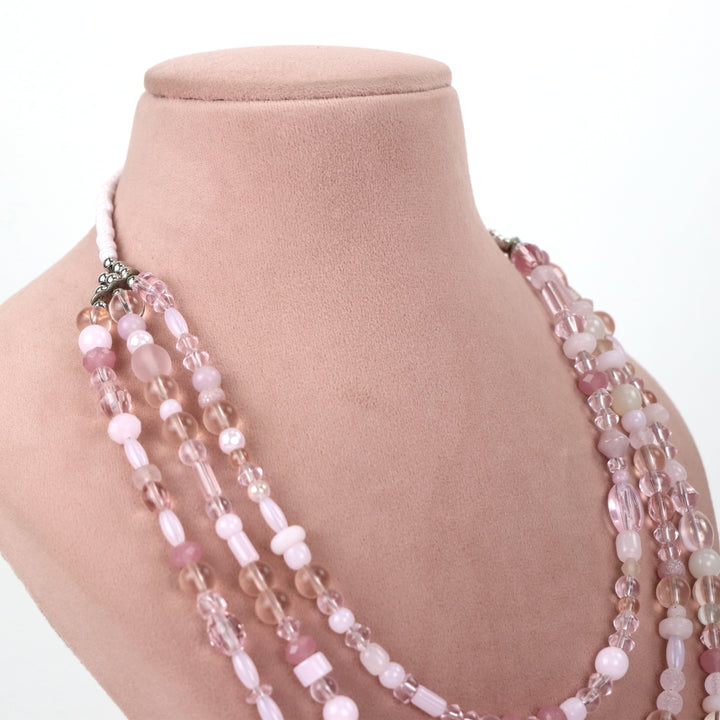 De lemon Rose Blush Triple-Strand Beaded Set