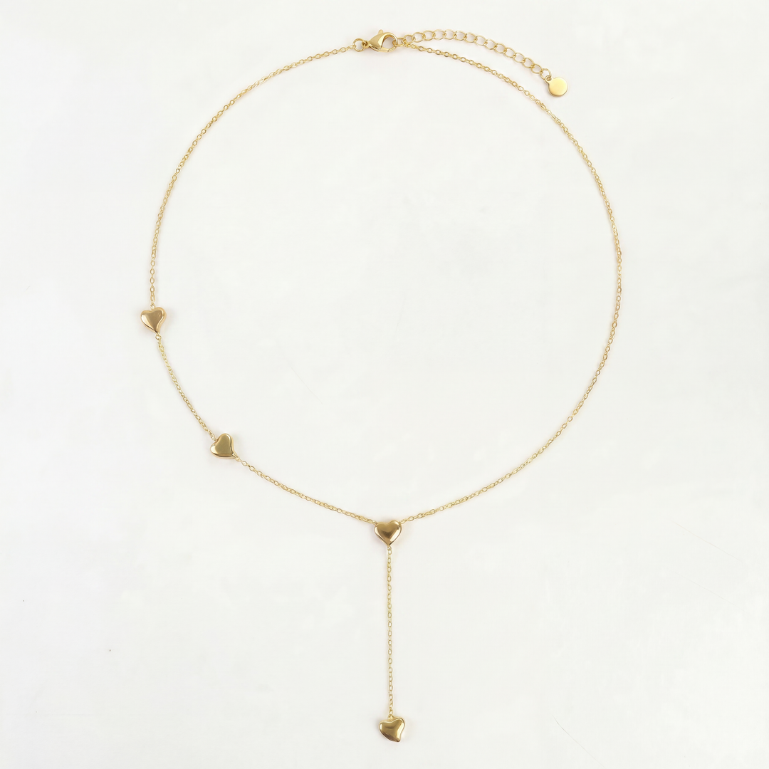 Fluid Arch Bar Necklace – 18k Gold Plated 316L Stainless Steel