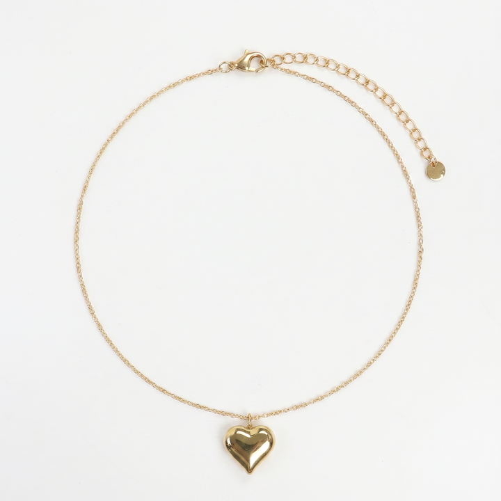 Heart Blossom Chain – Tarnish-Free Minimalist Love Pendant Stainless Steel