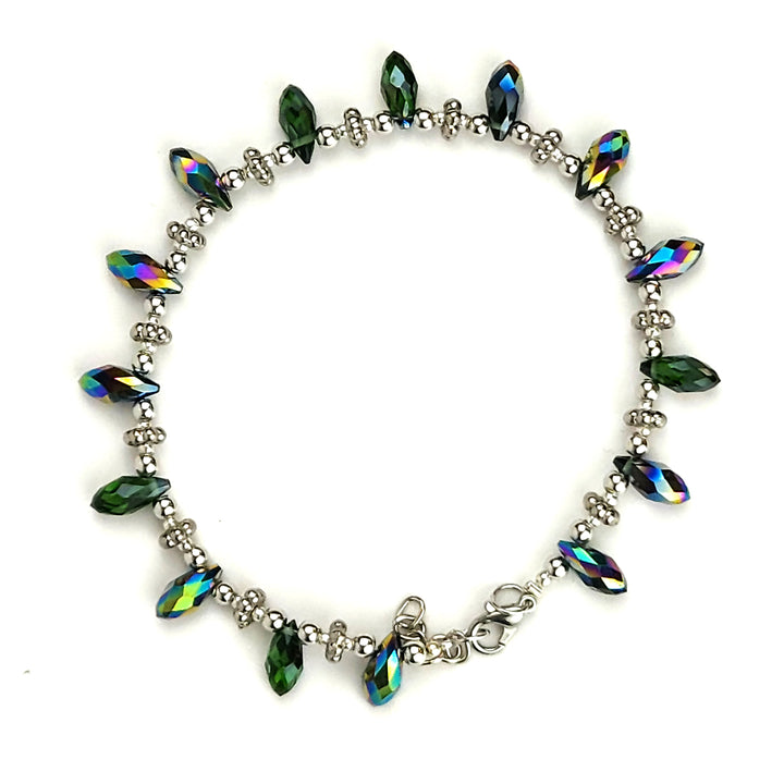 Crystal Leaf Anklet