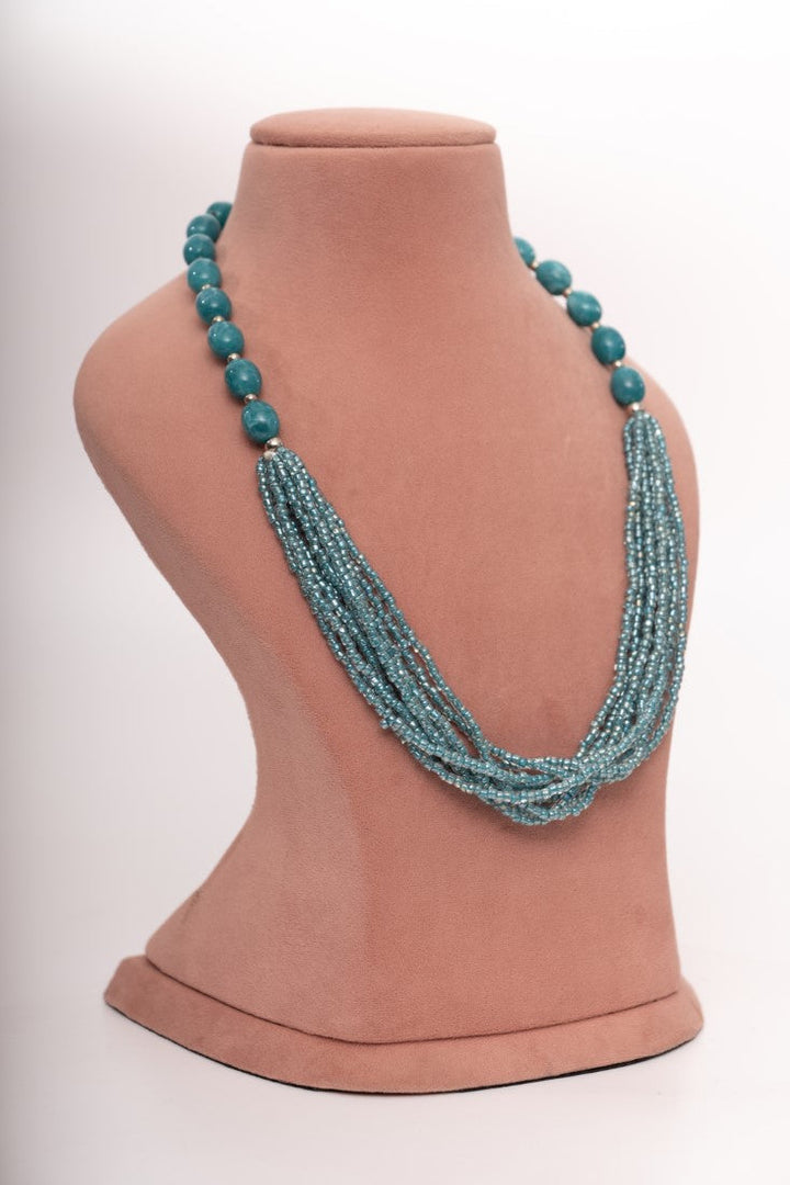 Turquoise Multi-Strand Beaded Necklace Set