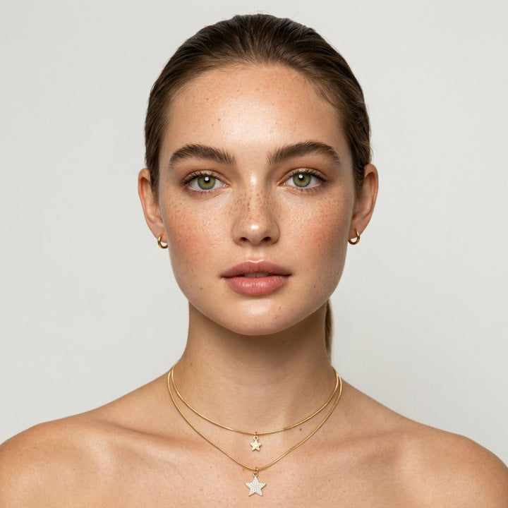 Golden Solstice Medallion Necklace – Waterproof 18k Gold Plated Stainless Steel
