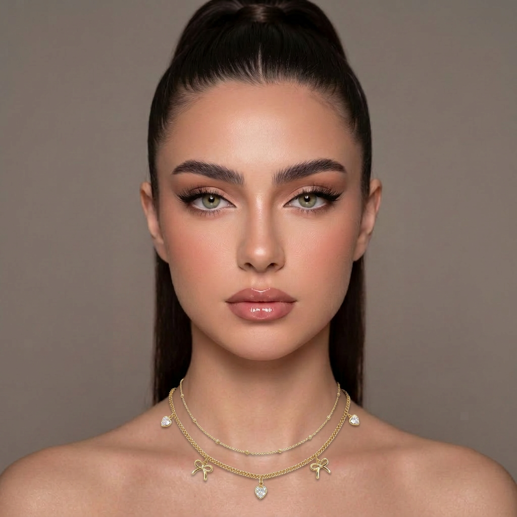 Botanical Bloom Station Necklace – 18k Gold Plated Waterproof Stainless Steel