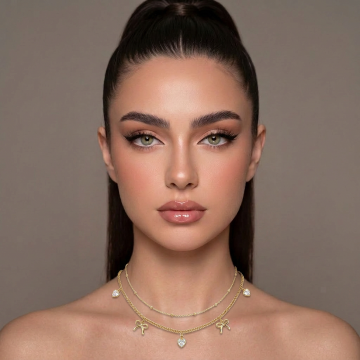 Botanical Bloom Station Necklace – 18k Gold Plated Waterproof Stainless Steel