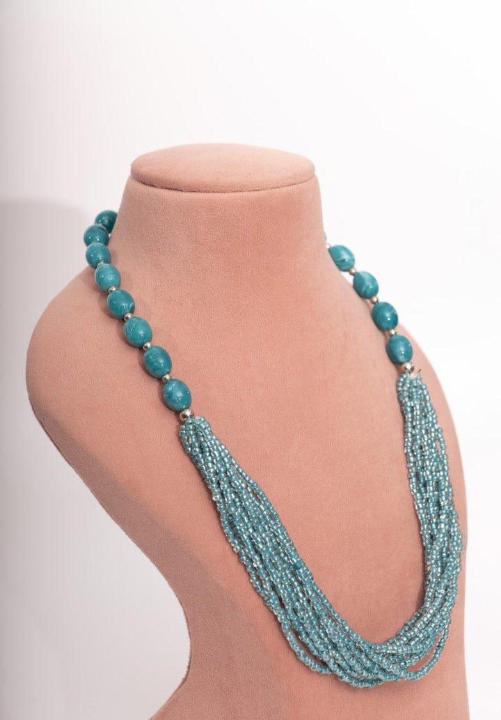 Turquoise Multi-Strand Beaded Necklace Set