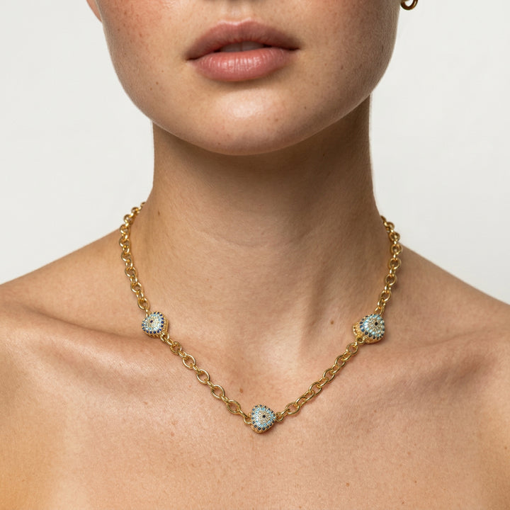 Lucky in Love Clover Necklace – 18k Gold Plated Stainless Steel
