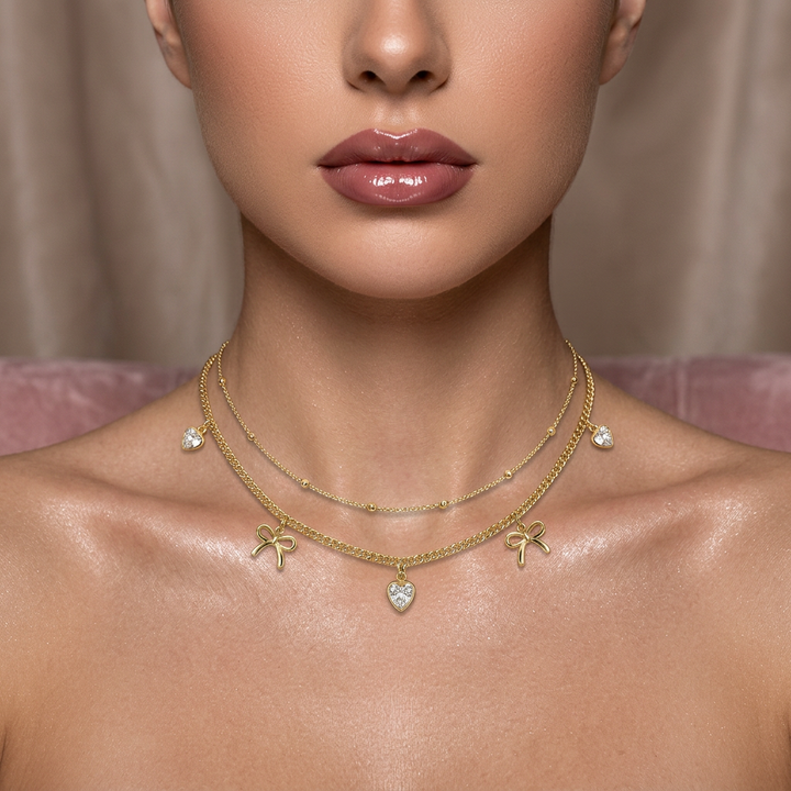 Botanical Bloom Station Necklace – 18k Gold Plated Waterproof Stainless Steel