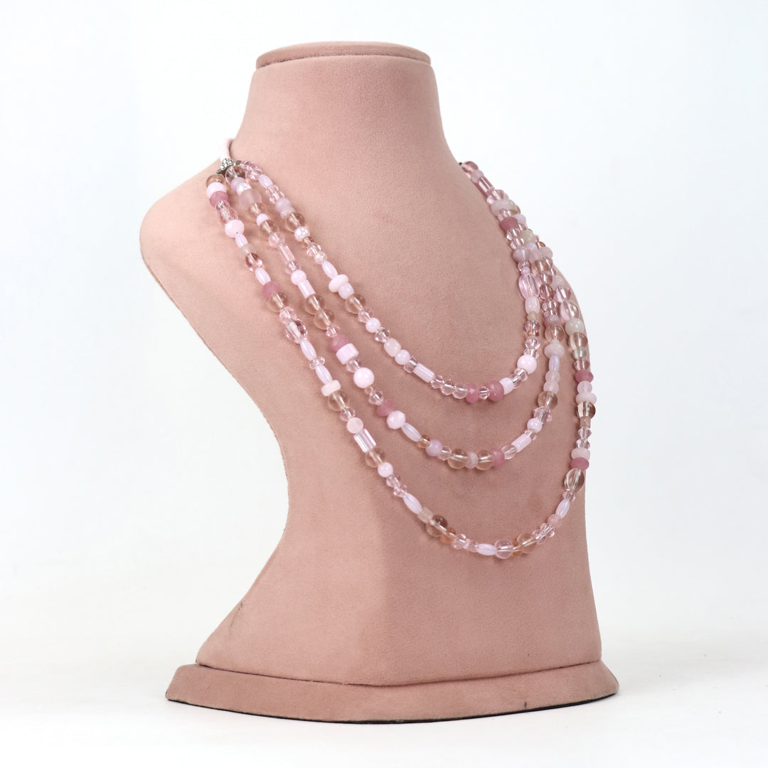 De lemon Rose Blush Triple-Strand Beaded Set