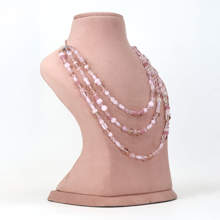 De lemon Rose Blush Triple-Strand Beaded Set