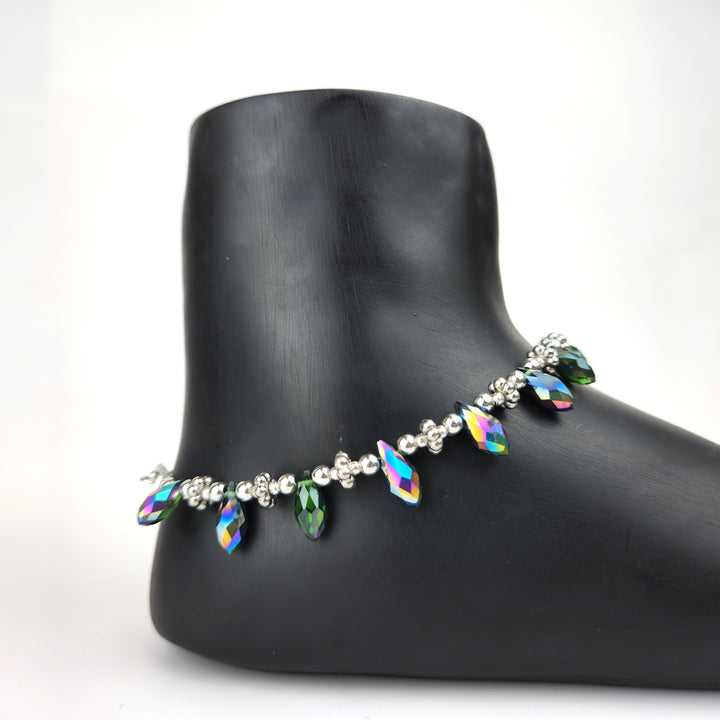 Crystal Leaf Anklet