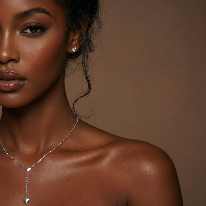 Fluid Arch Bar Necklace – Silver Plated 316L Stainless Steel