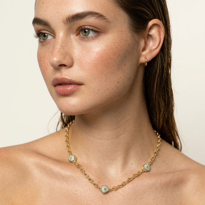 Lucky in Love Clover Necklace – 18k Gold Plated Stainless Steel