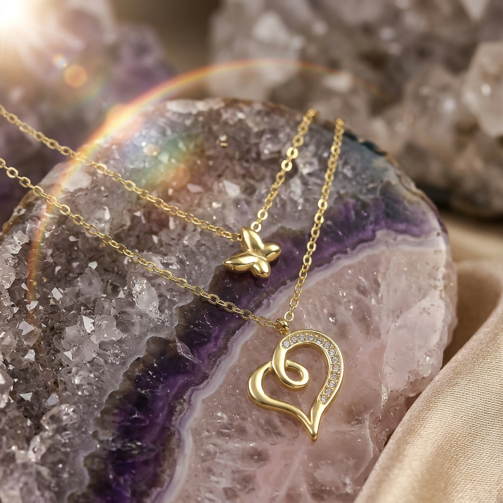 Sunburst Bloom Medallion Necklace – Waterproof 18k Gold Plated Stainless Steel