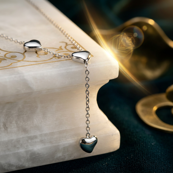 Fluid Arch Bar Necklace – Silver Plated 316L Stainless Steel