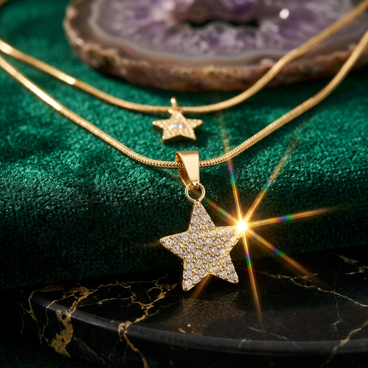 Golden Solstice Medallion Necklace – Waterproof 18k Gold Plated Stainless Steel