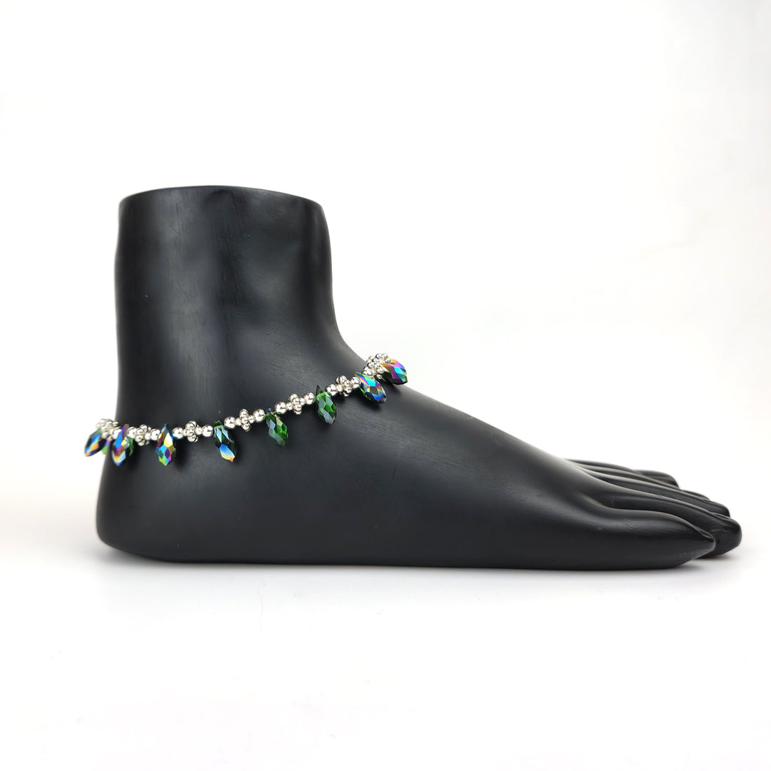 Crystal Leaf Anklet