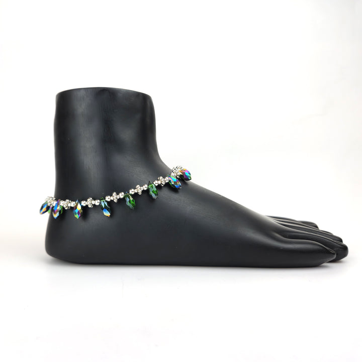 Crystal Leaf Anklet