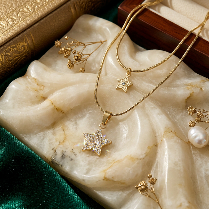 Golden Solstice Medallion Necklace – Waterproof 18k Gold Plated Stainless Steel