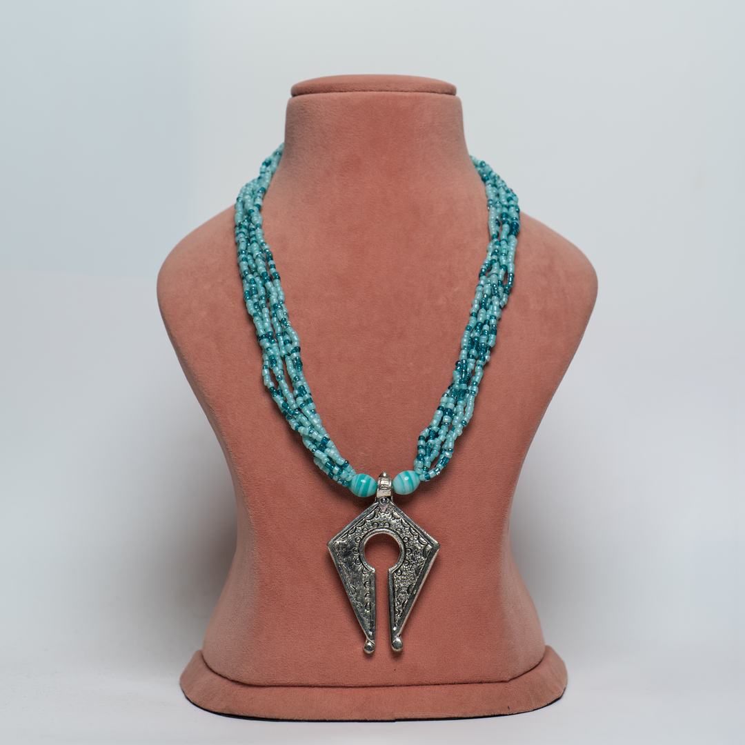 Aqua Beaded Necklace