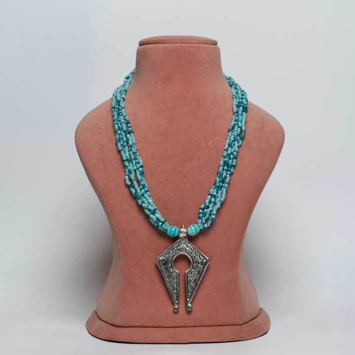 Aqua Beaded Necklace