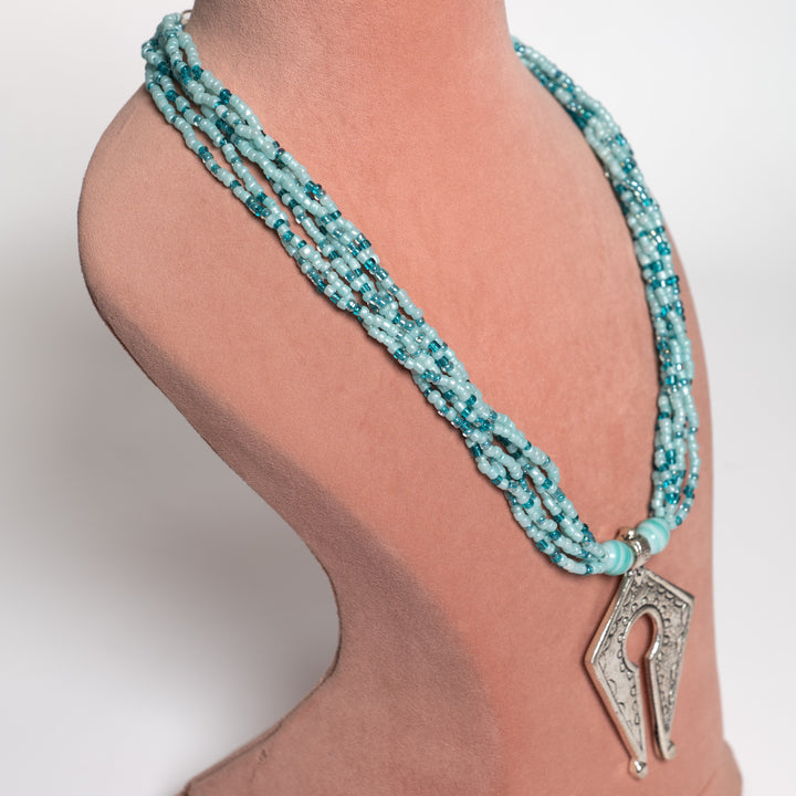 Aqua Beaded Necklace