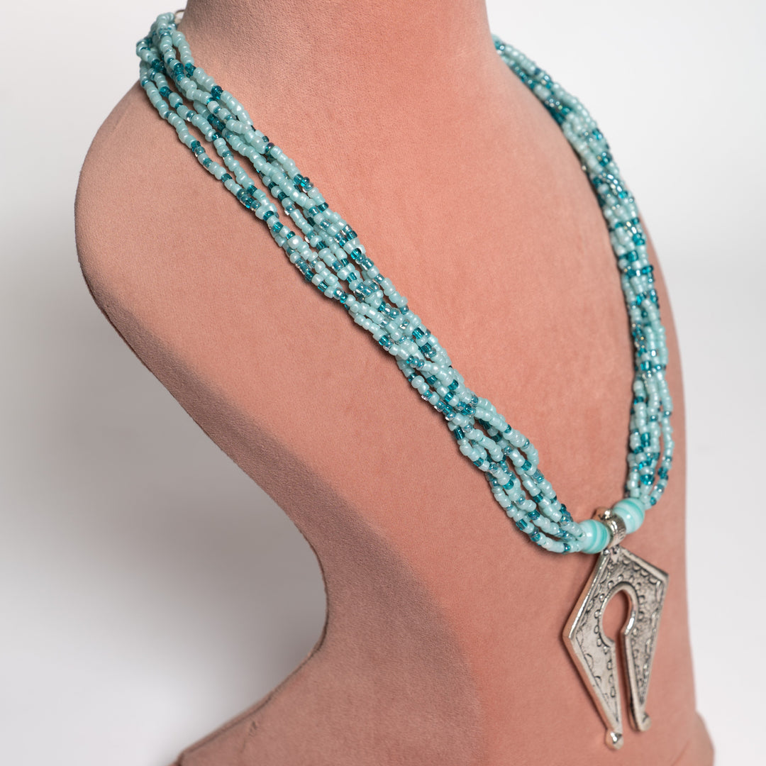 Aqua Beaded Necklace