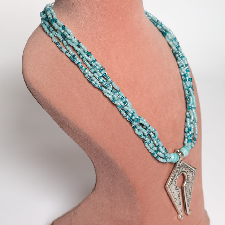 Aqua Beaded Necklace