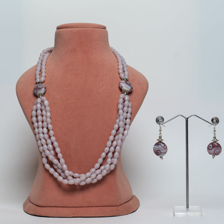 Soft Lilac Serenity Beaded Necklace