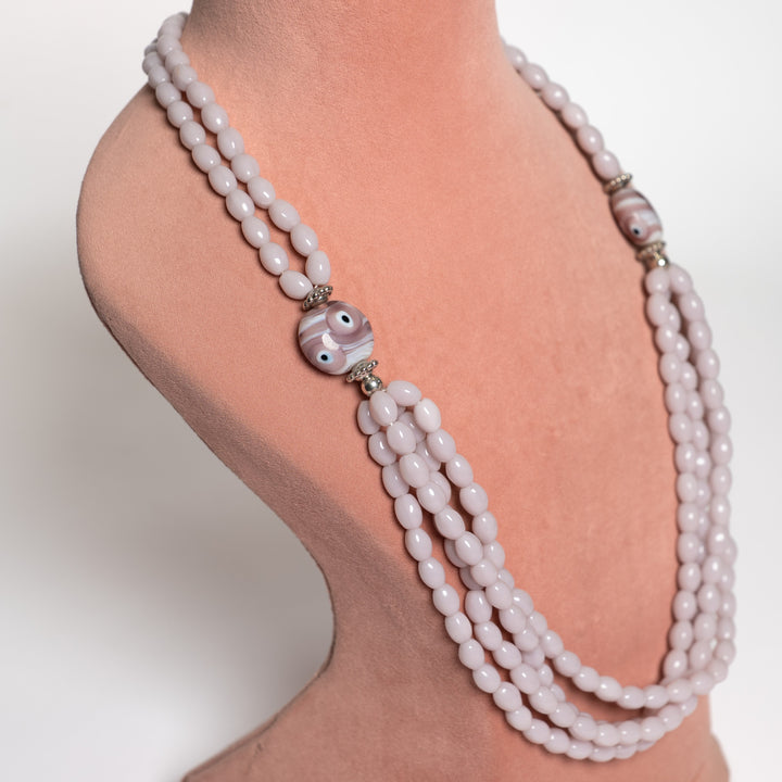 Soft Lilac Serenity Beaded Necklace