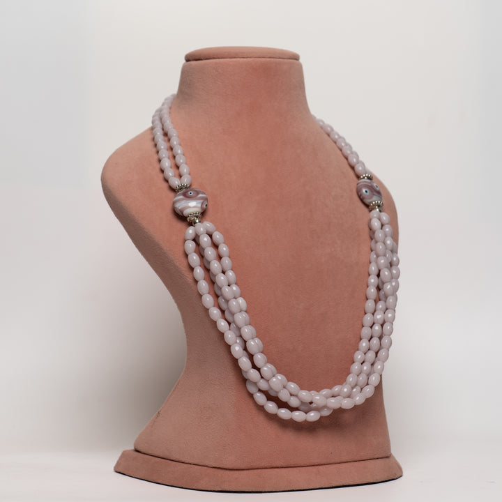 Soft Lilac Serenity Beaded Necklace