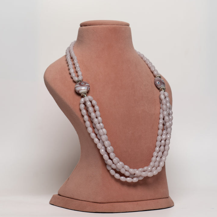 Soft Lilac Serenity Beaded Necklace