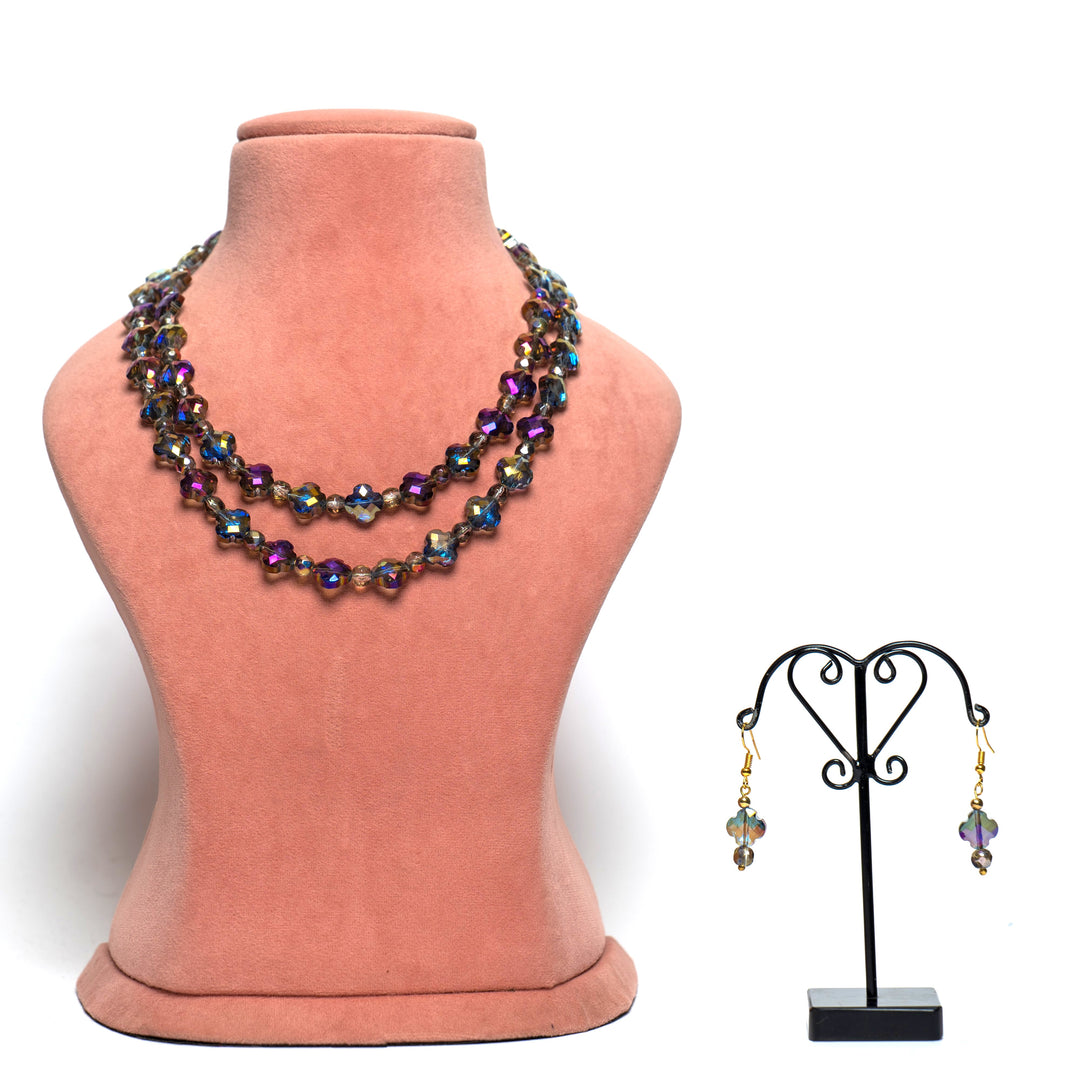 "Iridescent Aurora" Necklace & Earrings Set