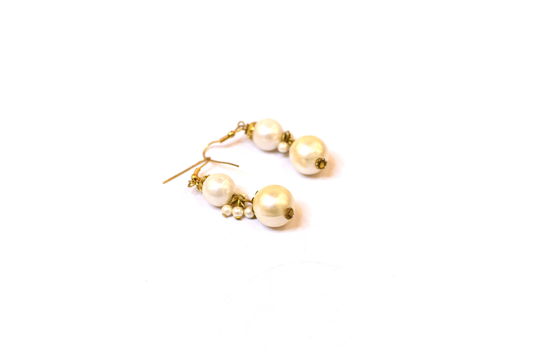 Double Layer Pearl Beads Earings