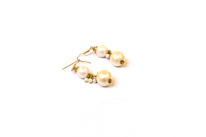 Double Layer Pearl Beads Earings