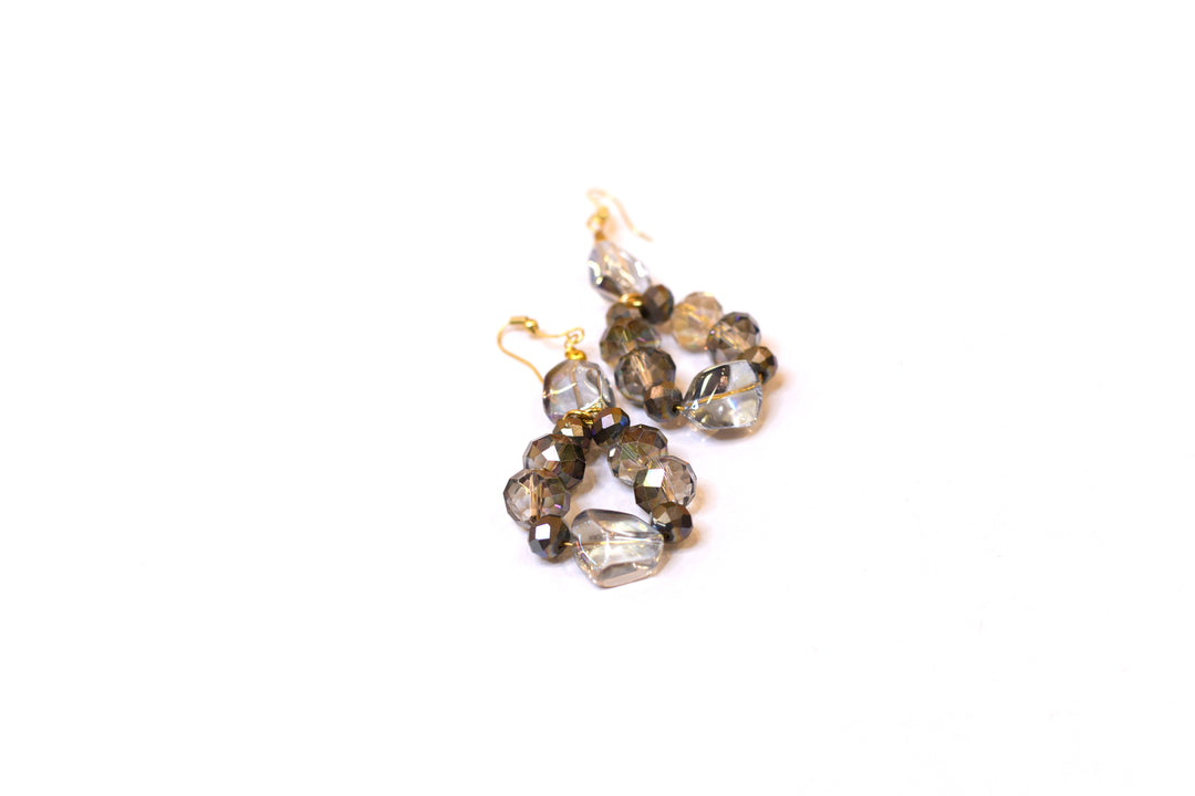 Multifaceted Glass Beads Earing