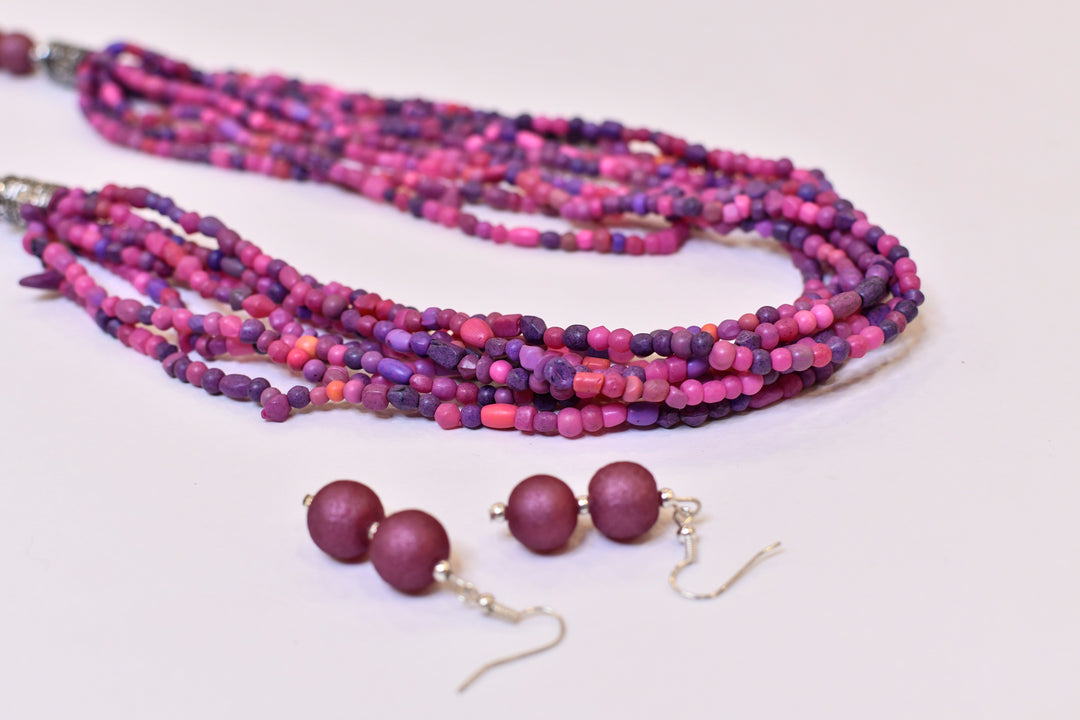 Multi Layer Glass Beads Necklace