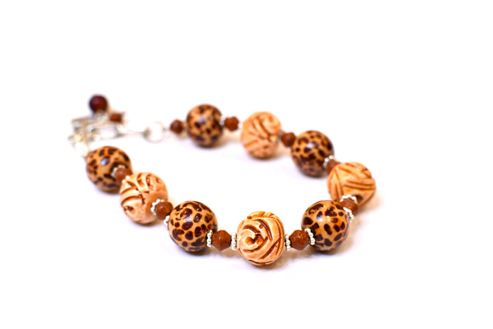 Bone & Wooden Beads Bracelet