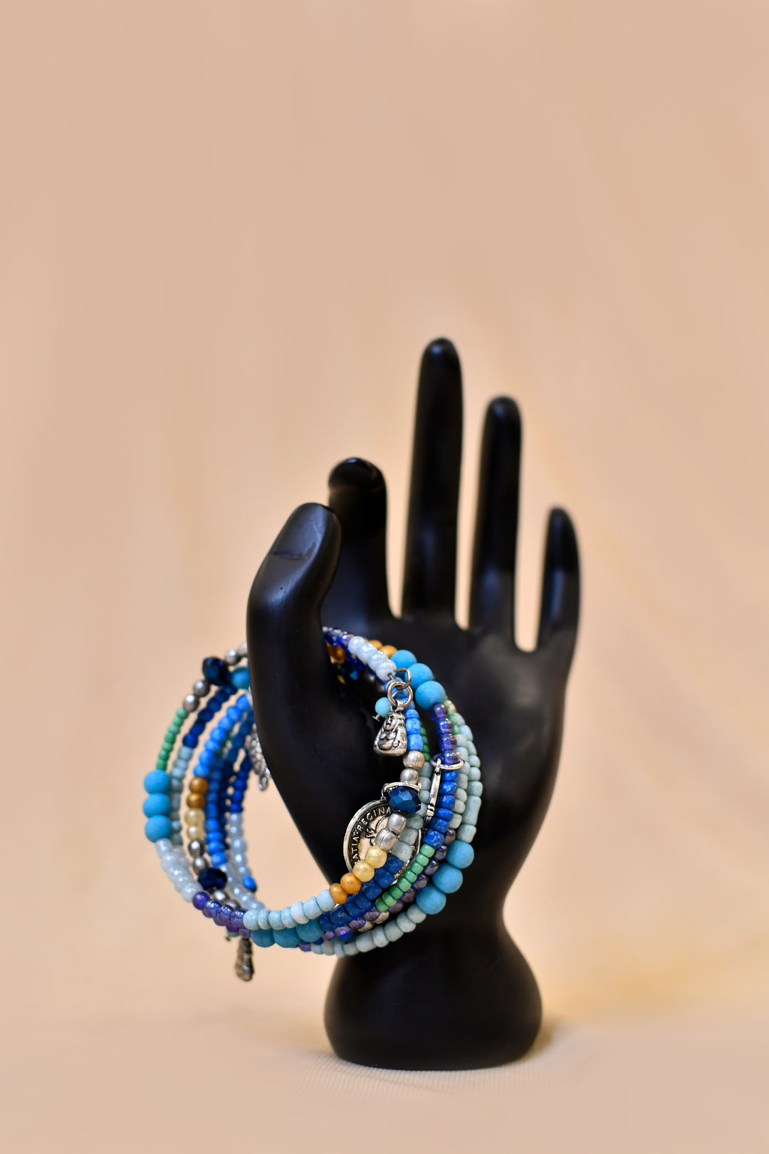 Multi type Glass Bead Bracelet