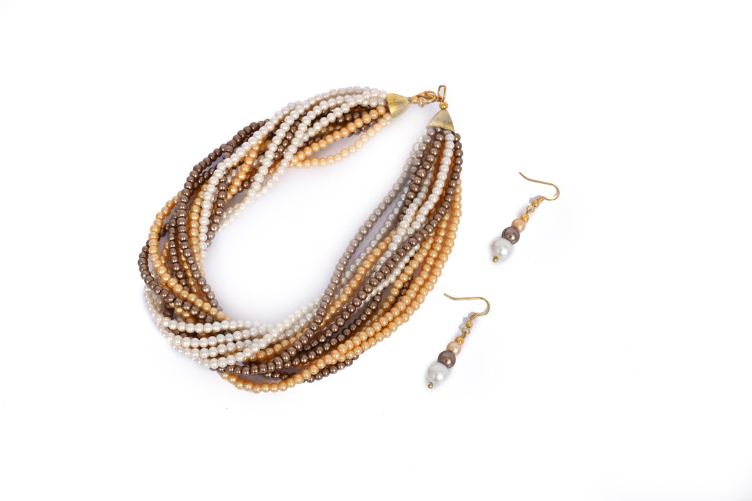 Multi Layer Pearl Bead Necklace