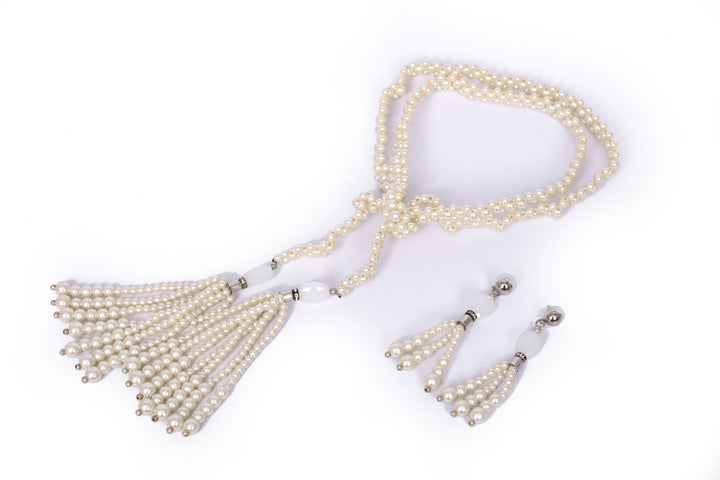 Stylish Glass Bead long Necklace