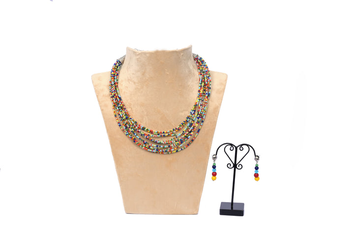 Multi Color seed bead Necklace