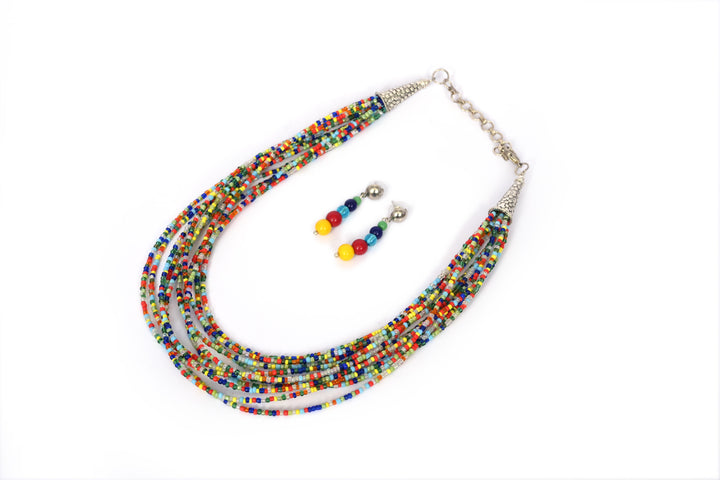 Multi Color seed bead Necklace