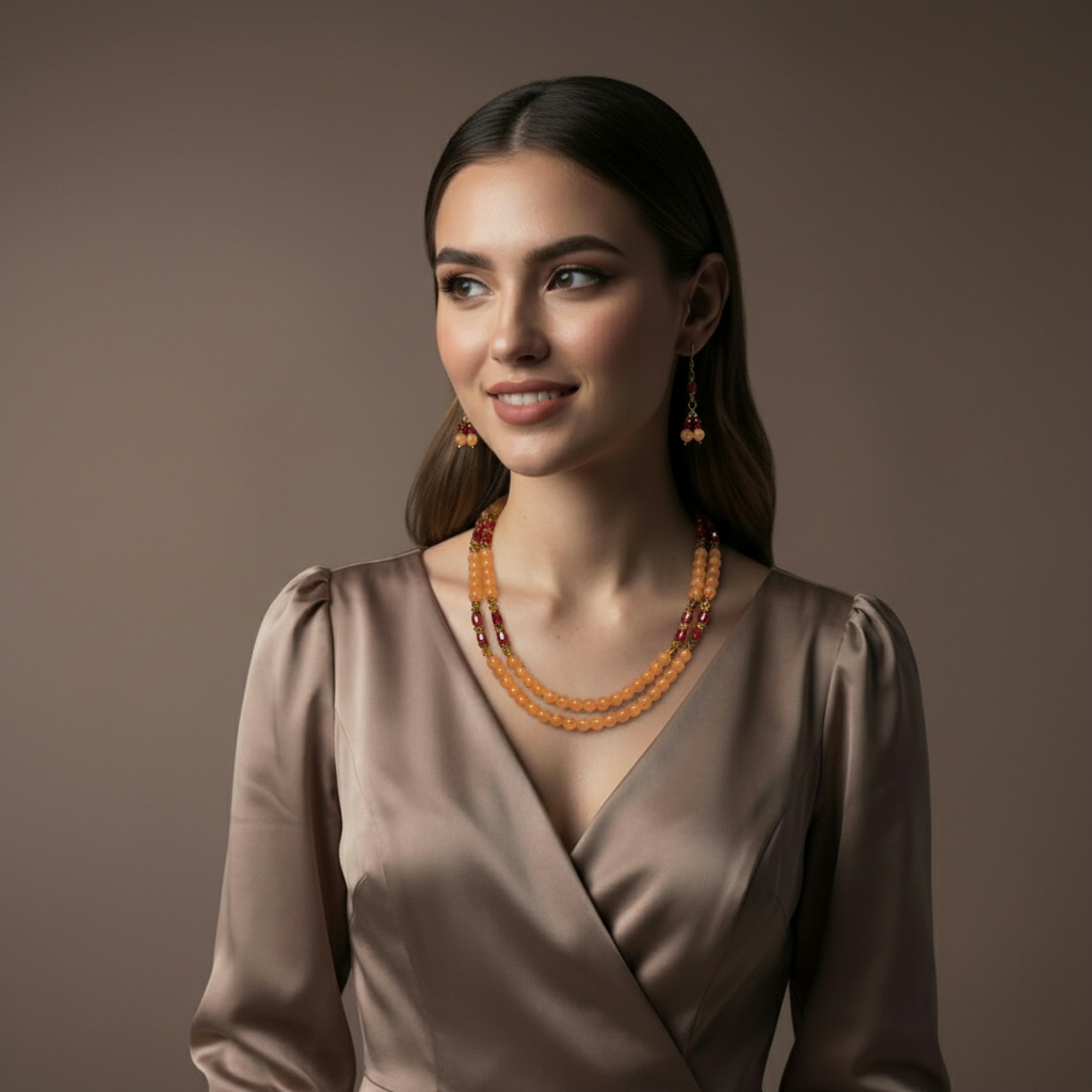 Beaded Necklace & Earring Set