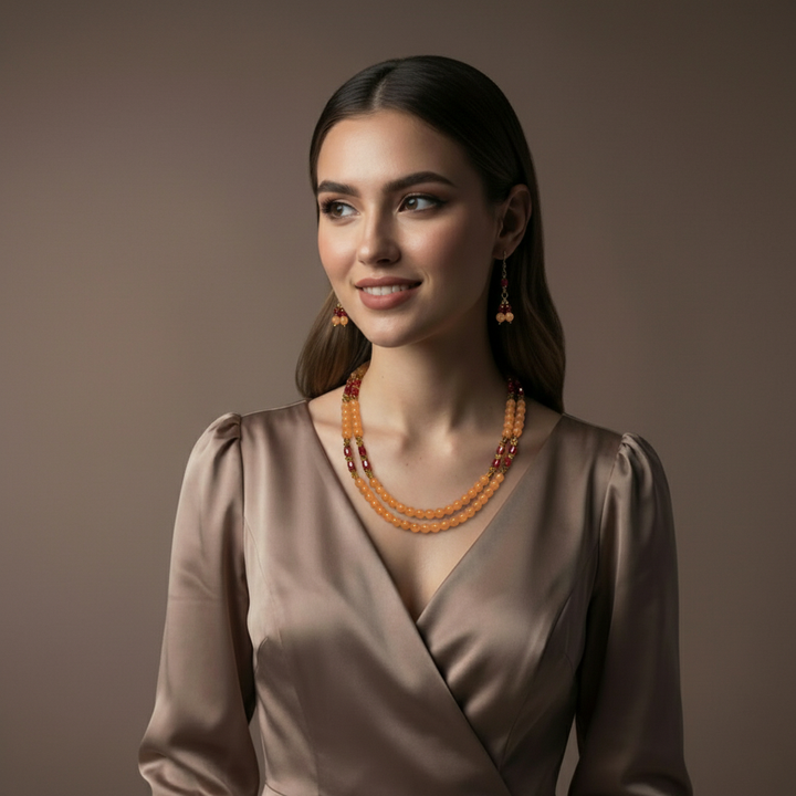 Beaded Necklace & Earring Set