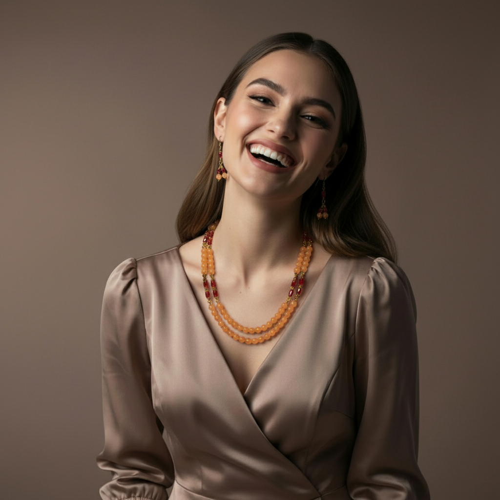 Beaded Necklace & Earring Set