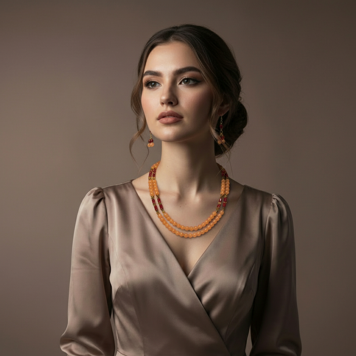 Beaded Necklace & Earring Set