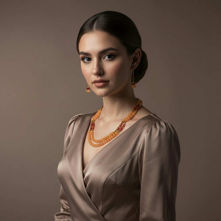 Beaded Necklace & Earring Set