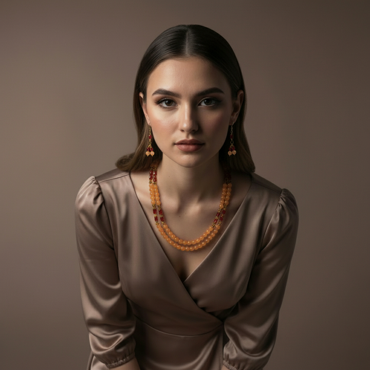 Beaded Necklace & Earring Set