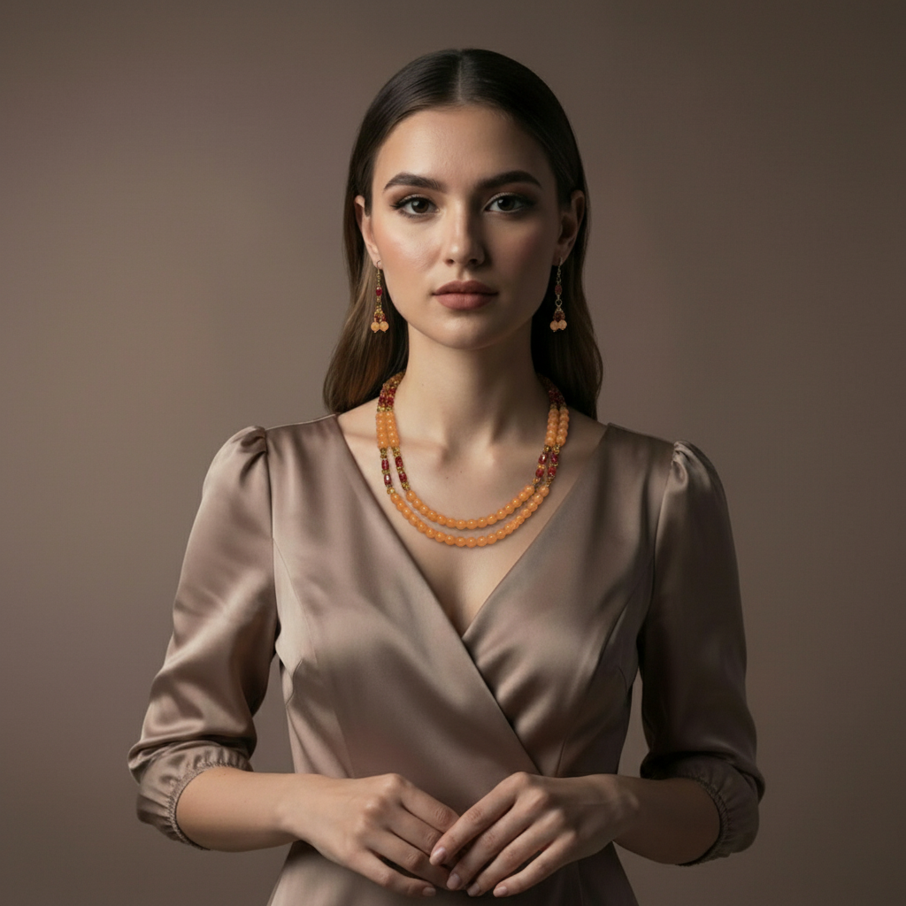 Beaded Necklace & Earring Set