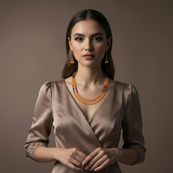 Beaded Necklace & Earring Set